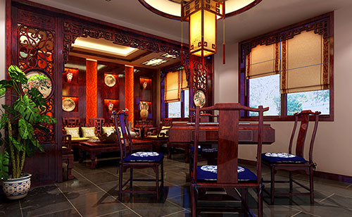 陈巴尔虎古典中式风格茶楼包间设计装修效果图